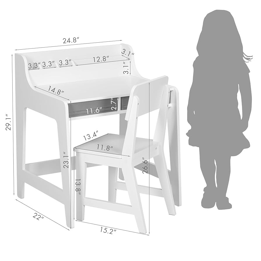 Amazon.com: UTEX Kids Desk and Chair Set, Study Desk for